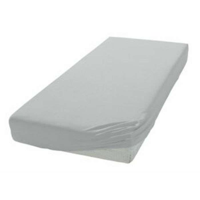 Долен чаршаф единичен сив с ластик - трико