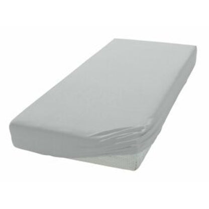 Долен чаршаф единичен сив с ластик - трико
