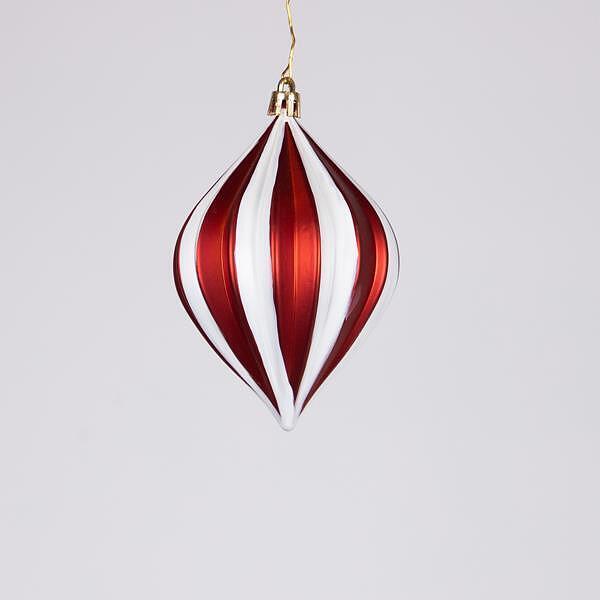 EUROLAMP Пластмасови украшения, червено-бели, комплект 3бр., 10см