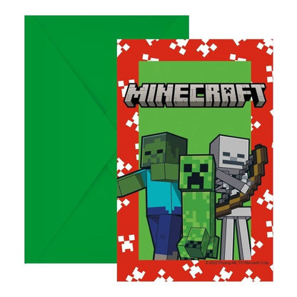 Покана Minecraft трио, 6 бр.в комплект