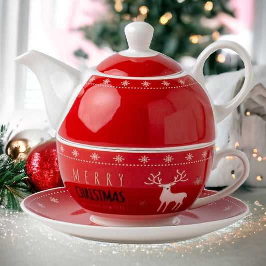 Florina порцеланов чайник с чаша, 400мл