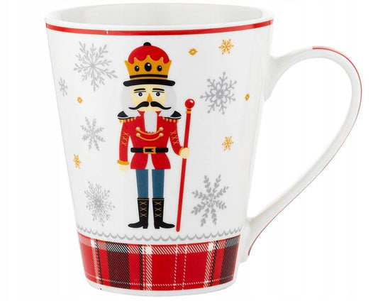 Florina порцеланова чаша, червен, дизайн Лешникотрошачка, 380мл