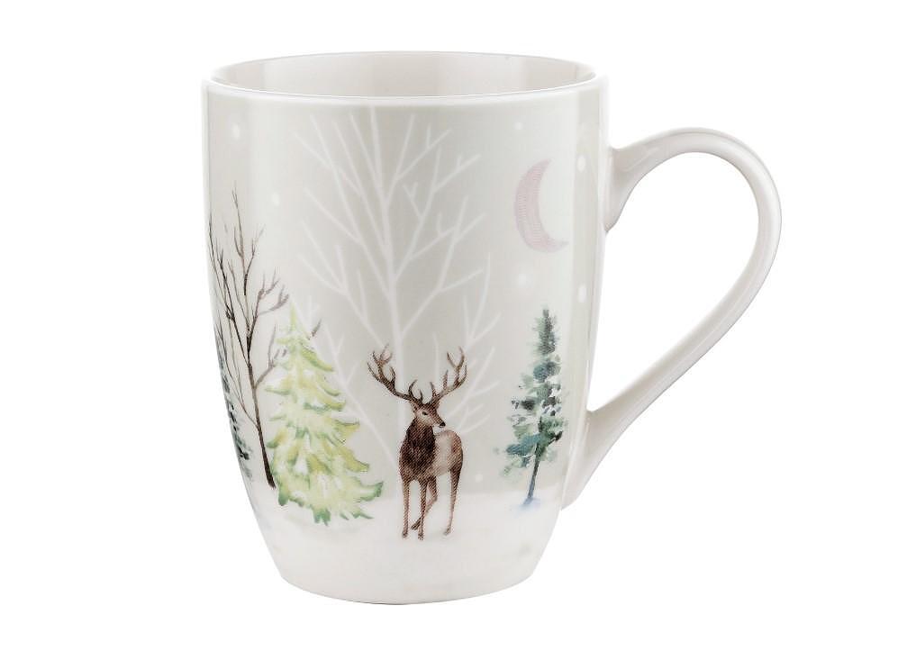 Florina порцеланова чаша, дизайн елени, 340мл