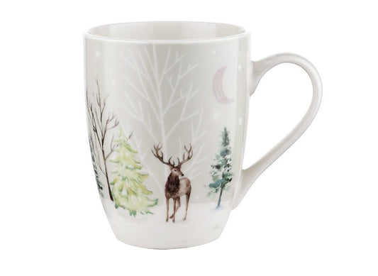 Florina порцеланова чаша, дизайн елени, 340мл