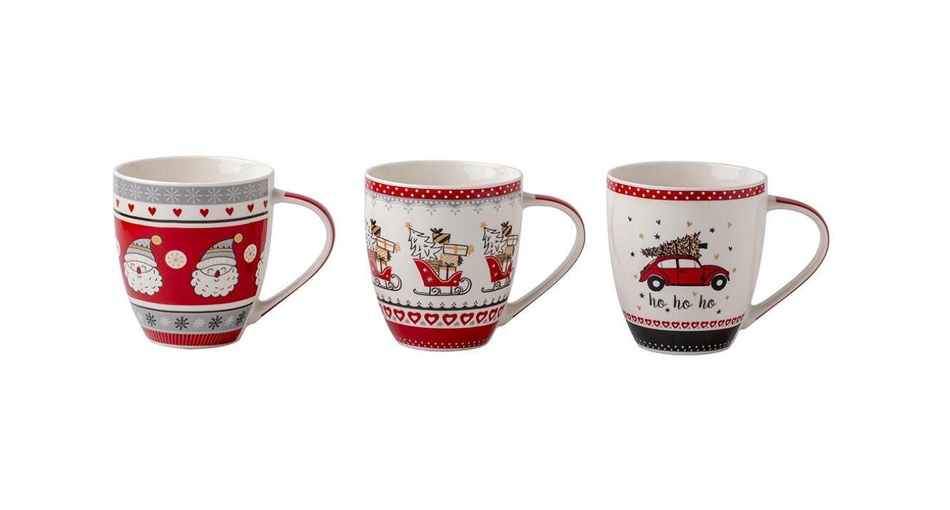 Florina порцеланови чаши, дизайн Коледа, микс дизайни, 500мл