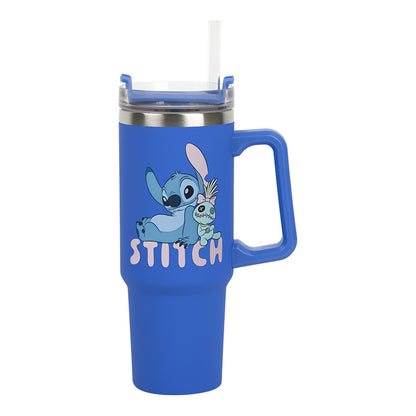 Термо чаша със сламка Stitch 900 ml