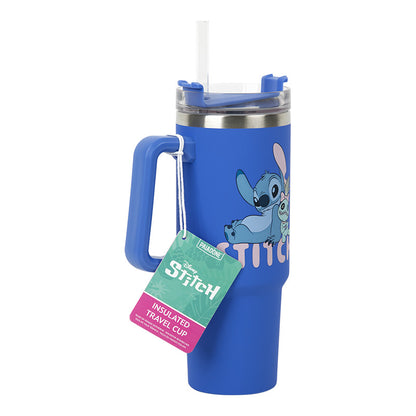 Термо чаша със сламка Stitch 900 ml