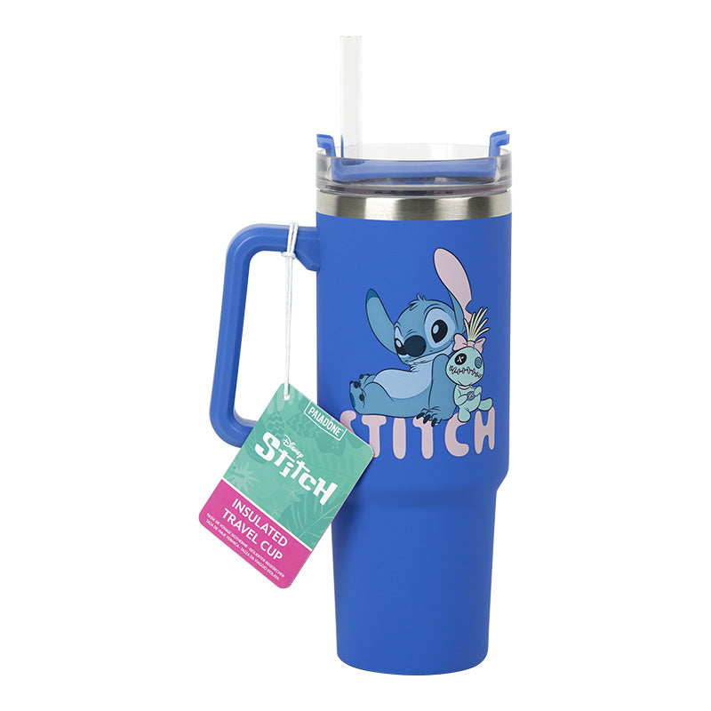 Термо чаша със сламка Stitch 900 ml