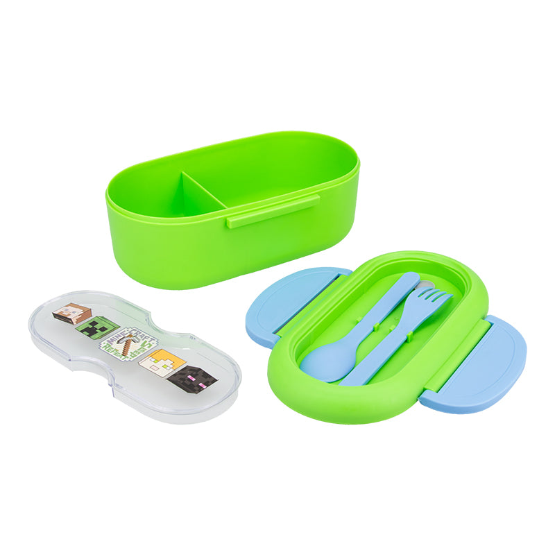 Кутия за храна Minecraft Bento с прибори