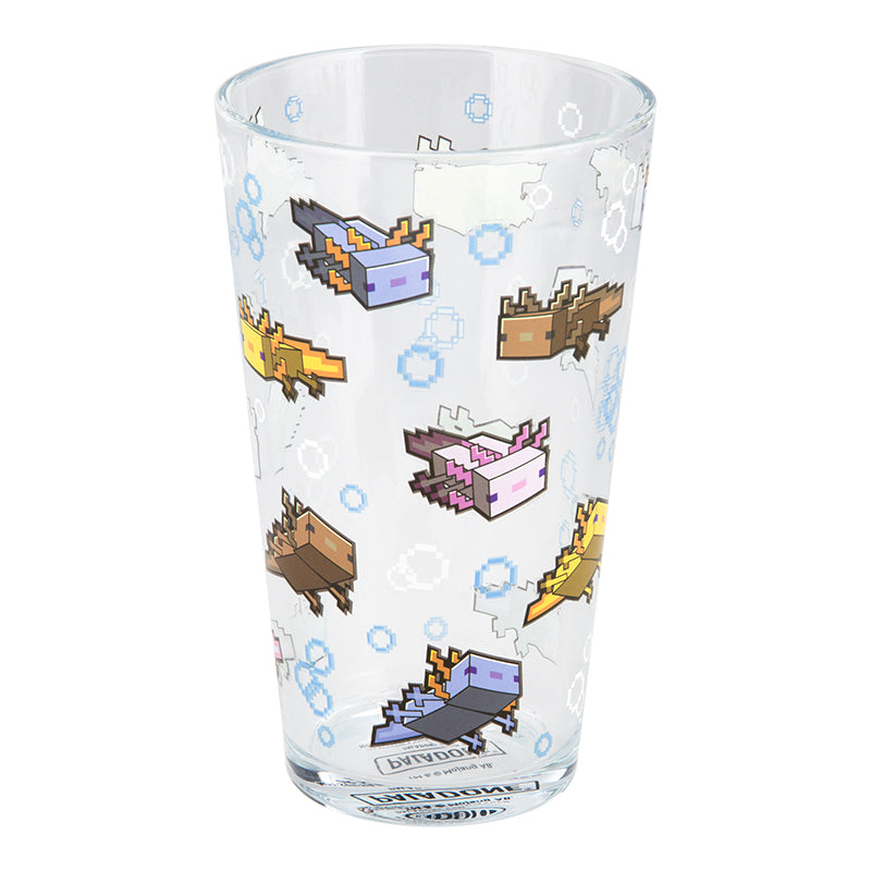Стъклена чаша Minecraft Axolotl