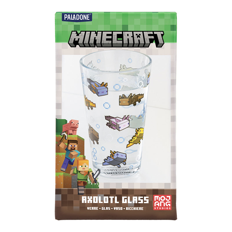 Стъклена чаша Minecraft Axolotl