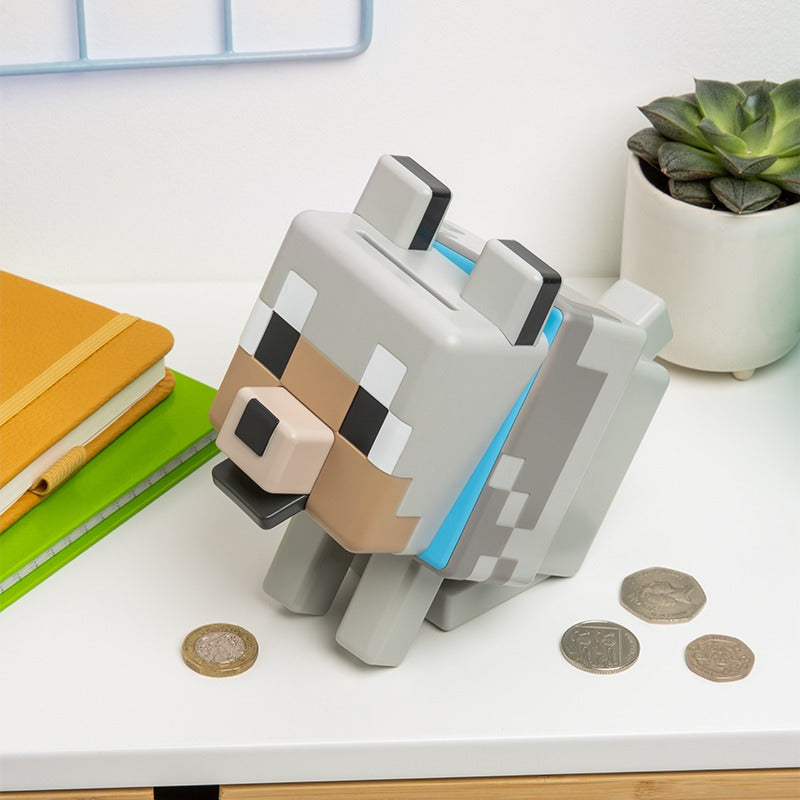Касичка Minecraft Wolf фигурка със звук