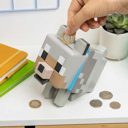Касичка Minecraft Wolf фигурка със звук