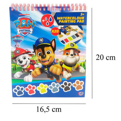 Скицник за оцветяване Paw Patrol с водни бои