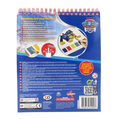 Скицник за оцветяване Paw Patrol с водни бои