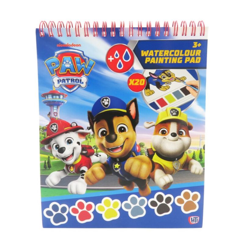 Скицник за оцветяване Paw Patrol с водни бои