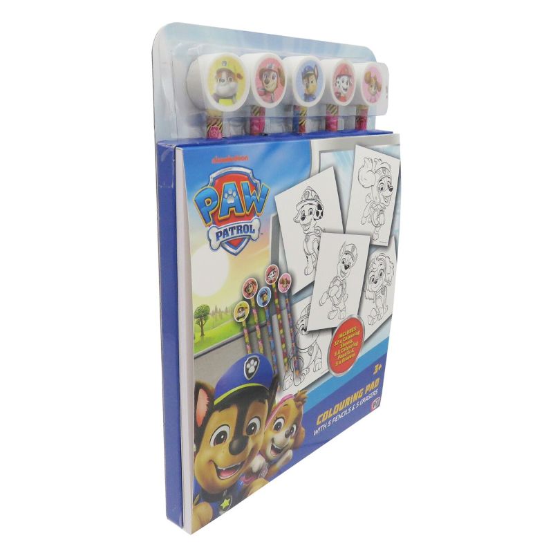 Сет за оцветяване с моливи с гума Paw Patrol