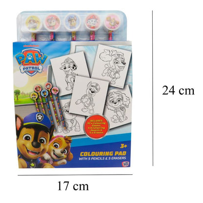 Сет за оцветяване с моливи с гума Paw Patrol