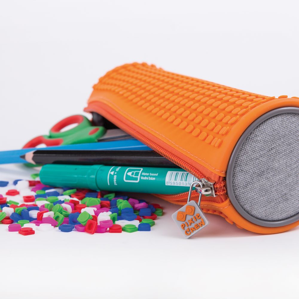 Несесер цилиндър Pixie Crew Grey/Orange