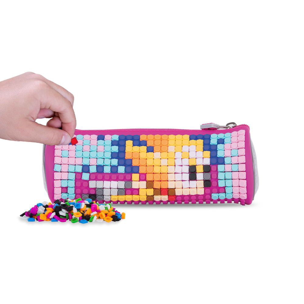 Несесер цилиндър Pixie Crew Grey/Fuchsia