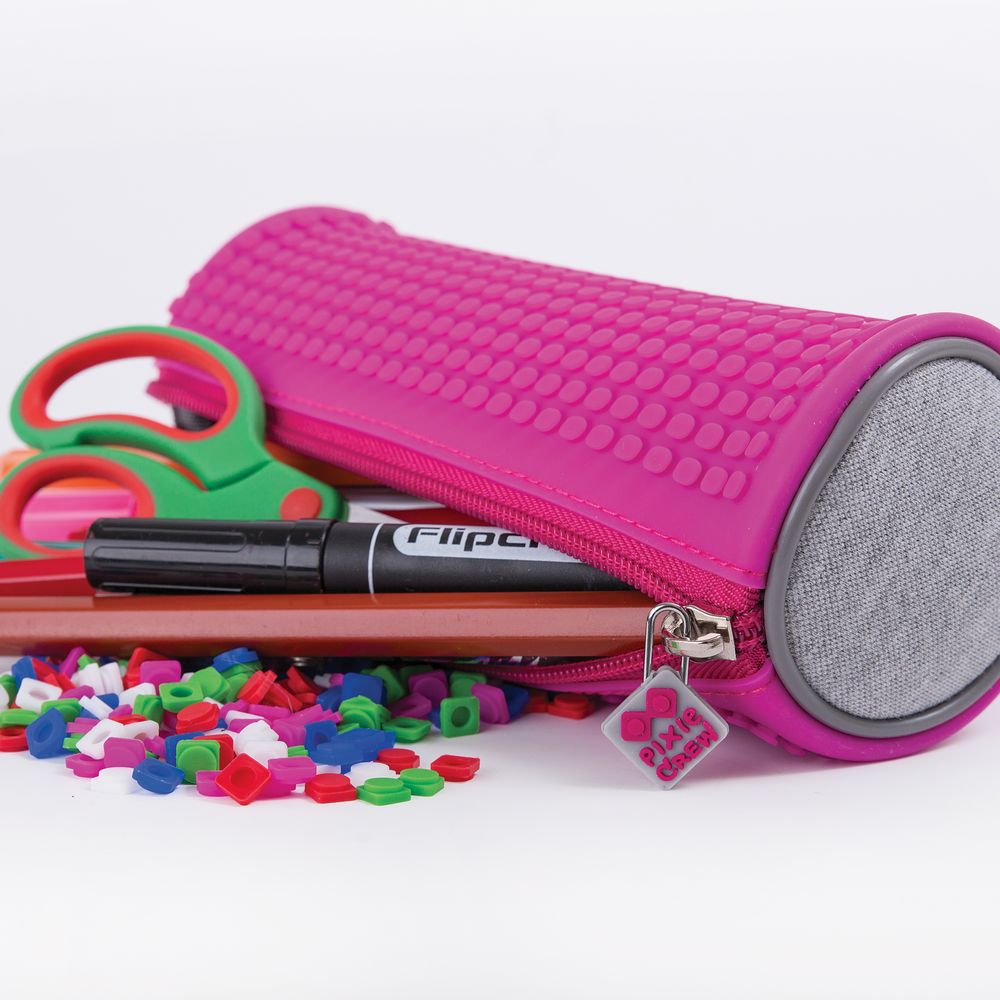 Несесер цилиндър Pixie Crew Grey/Fuchsia