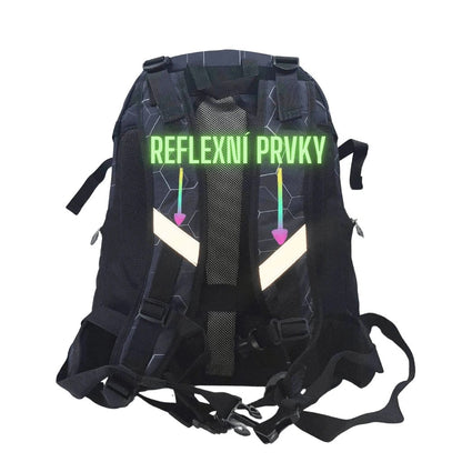 Ученическа раница Pixie Crew Hexa Black ергономична