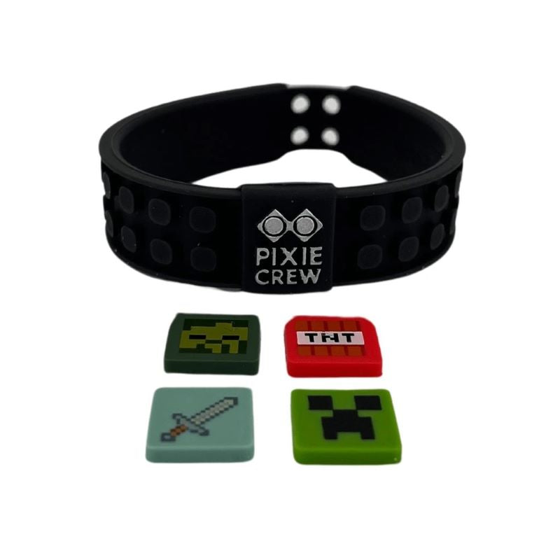 Гривна с пиксели Pixie Crew Minecraft Black