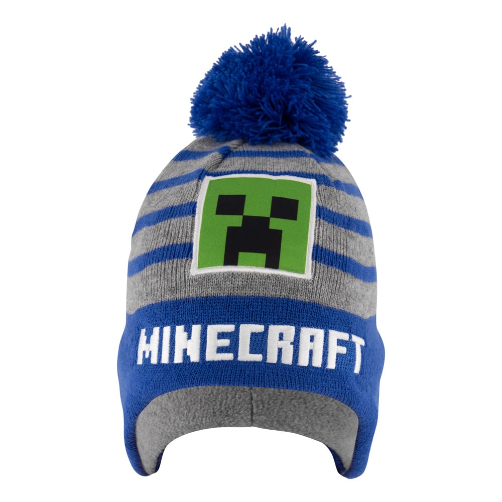 Шапка Minecraft Blue 2022, размер 52