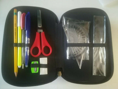 Комплект ученическа раница и несесер със съдържание Minecraft pixel