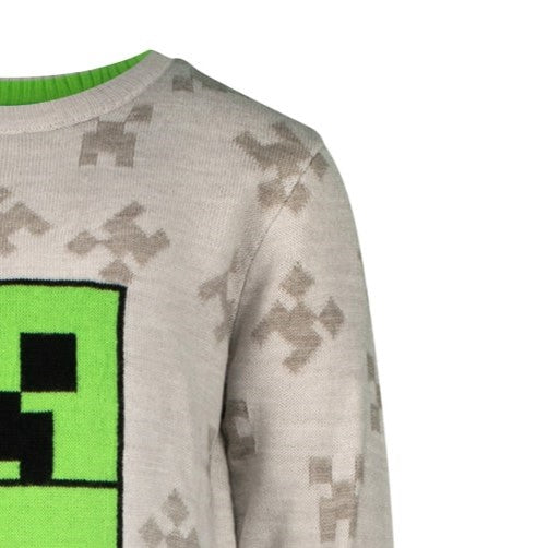 Пуловер Minecraft Creeper Grey, размер 152
