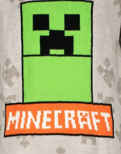 Пуловер Minecraft Creeper Grey, размер 116