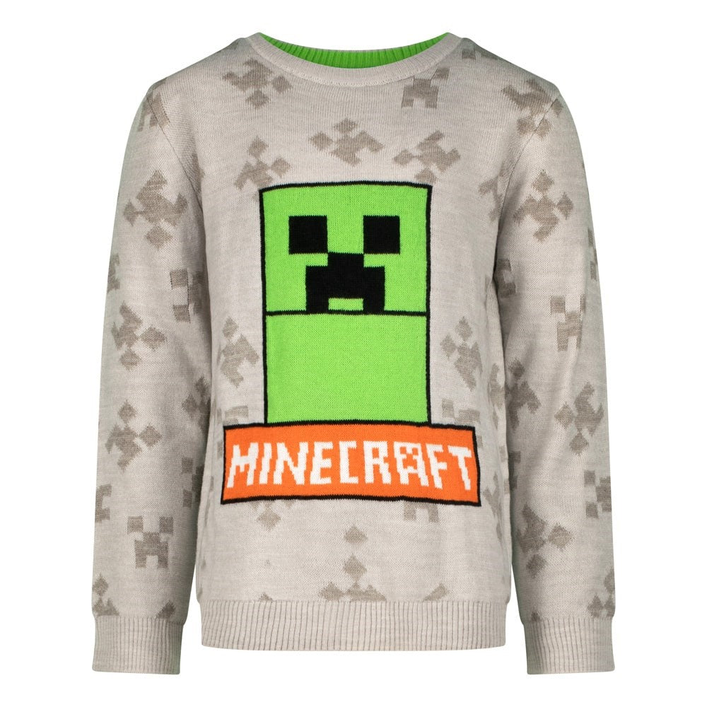 Пуловер Minecraft Creeper Grey, размер 128