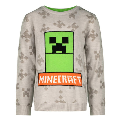 Пуловер Minecraft Creeper Grey, размер 128