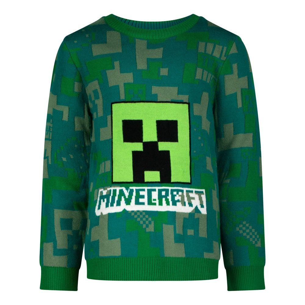 Пуловер Minecraft Creeper Green, размер 134