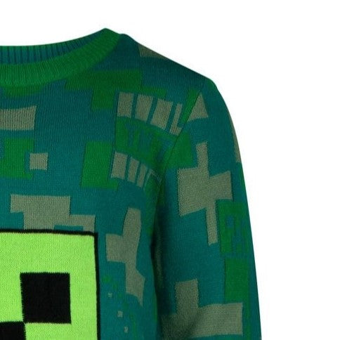 Пуловер Minecraft Creeper Green, размер 116