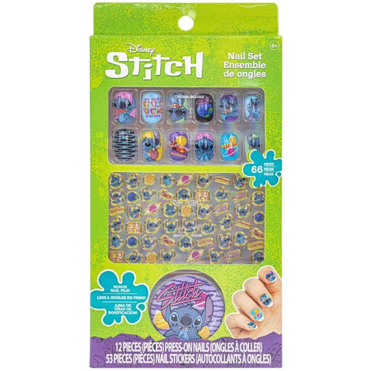Комплект лепящи нокти и стикери Stitch