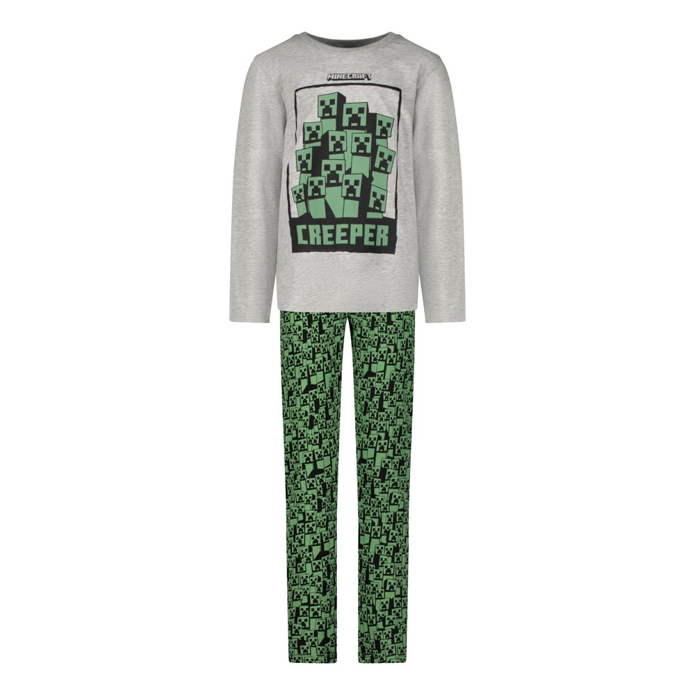 Пижама Minecraft Creepers Grey, размер 140
