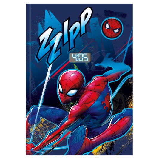Тефтер с LCD часовник Spiderman
