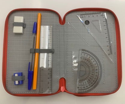 Ученически несесер Spiderman със съдържание, с 2 отделения