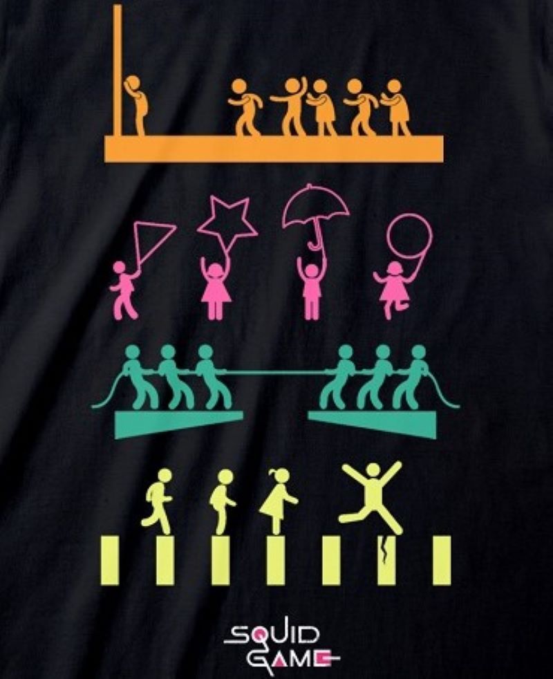 Тениска Squid Game - Games, размер M