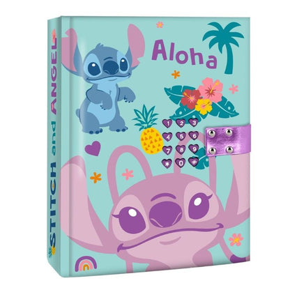 Заключващ се с код дневник Stitch Aloha