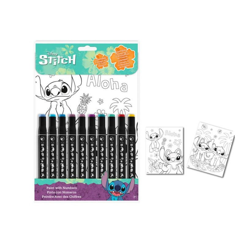 Комплект оцветяване по номера Stitch Aloha