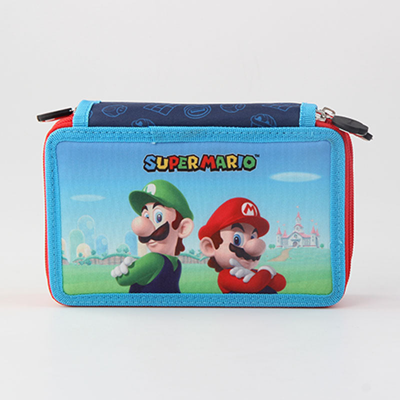 Ученически несесер Super Mario със съдържание, с 2 отделения