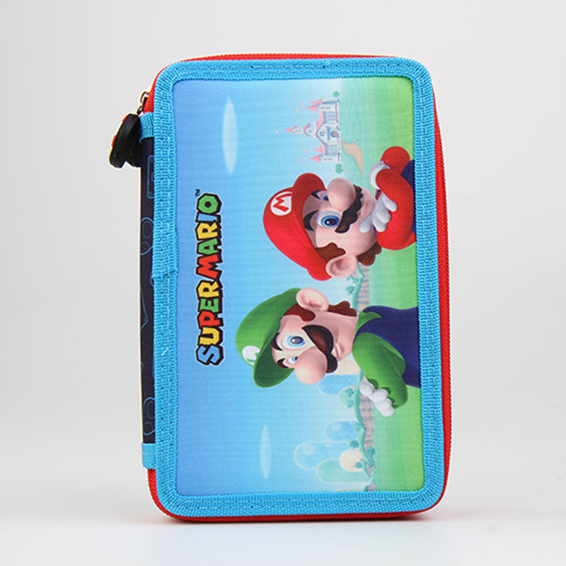 Ученически несесер Super Mario със съдържание, с 2 отделения