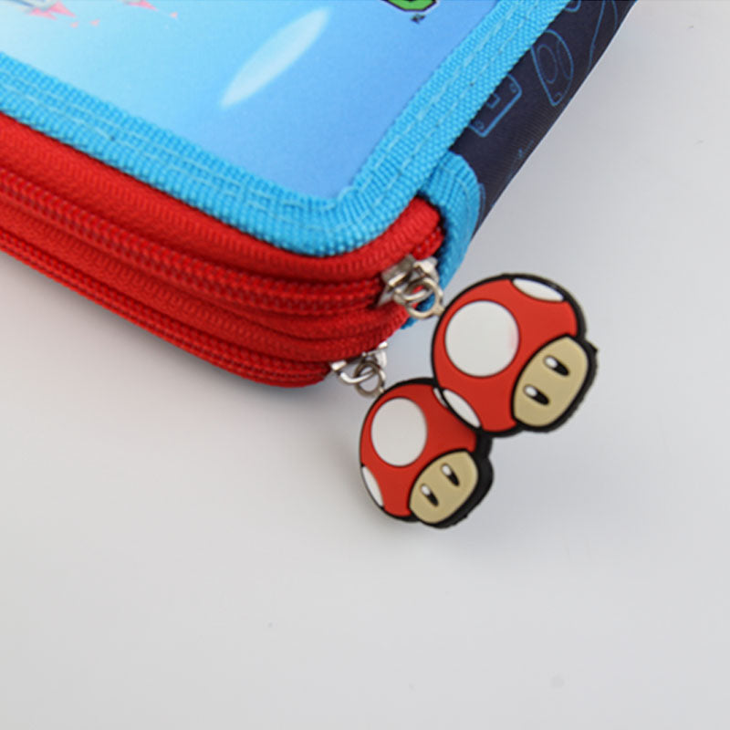 Ученически несесер Super Mario със съдържание, с 2 отделения