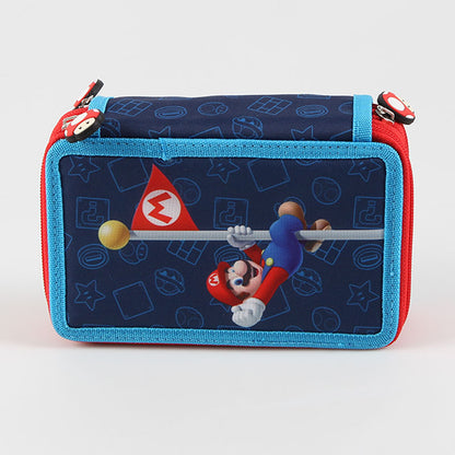 Ученически несесер Super Mario със съдържание, с 2 отделения
