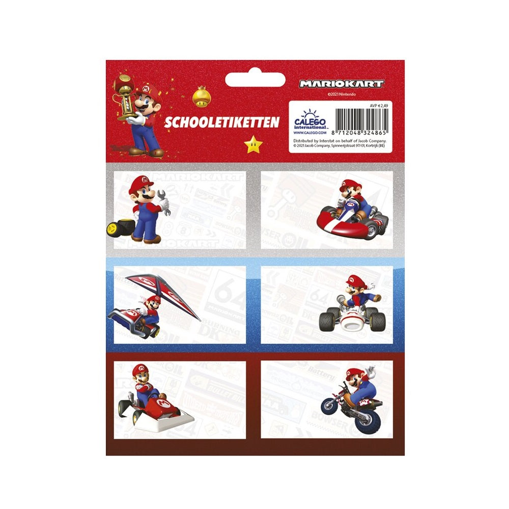 Ученически етикети Super Mario - 18 бр.