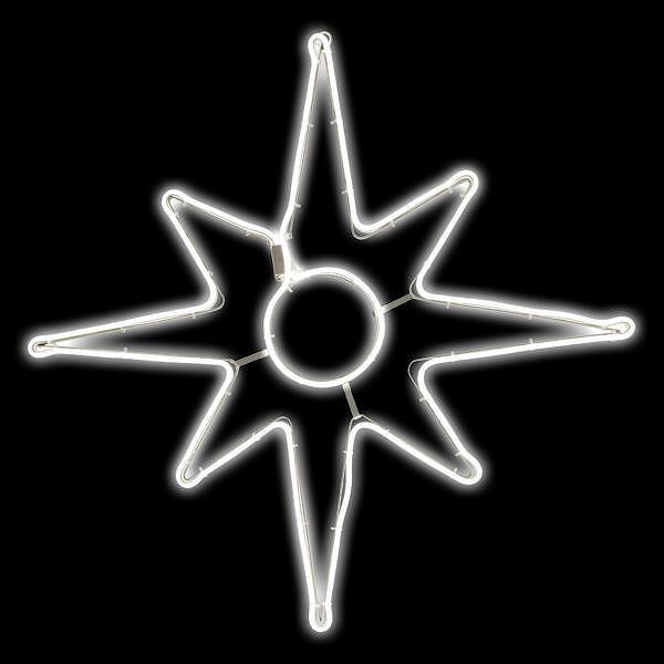 Светеща декорация Витлеемска звезда, NEON въже, 75см, IP44