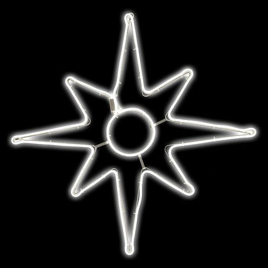 Светеща декорация Витлеемска звезда, NEON въже, 75см, IP44
