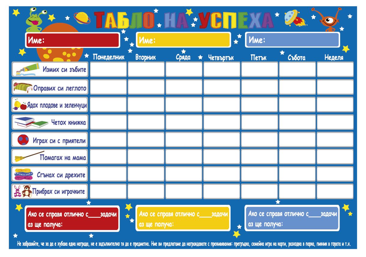 ТАБЛО НА УСПЕХА